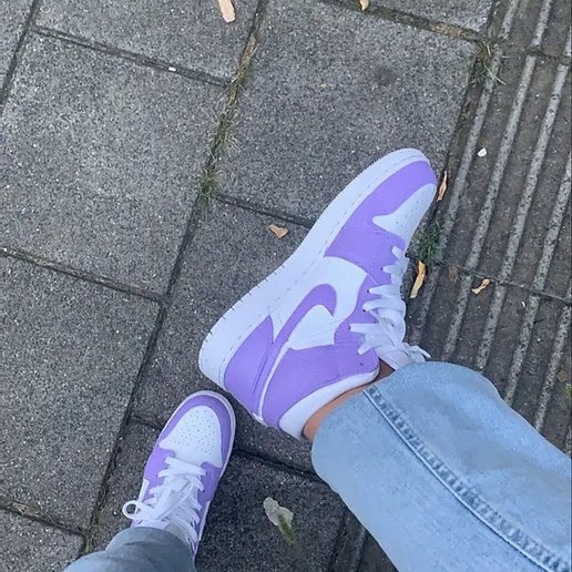 Custom Jordans Purple White