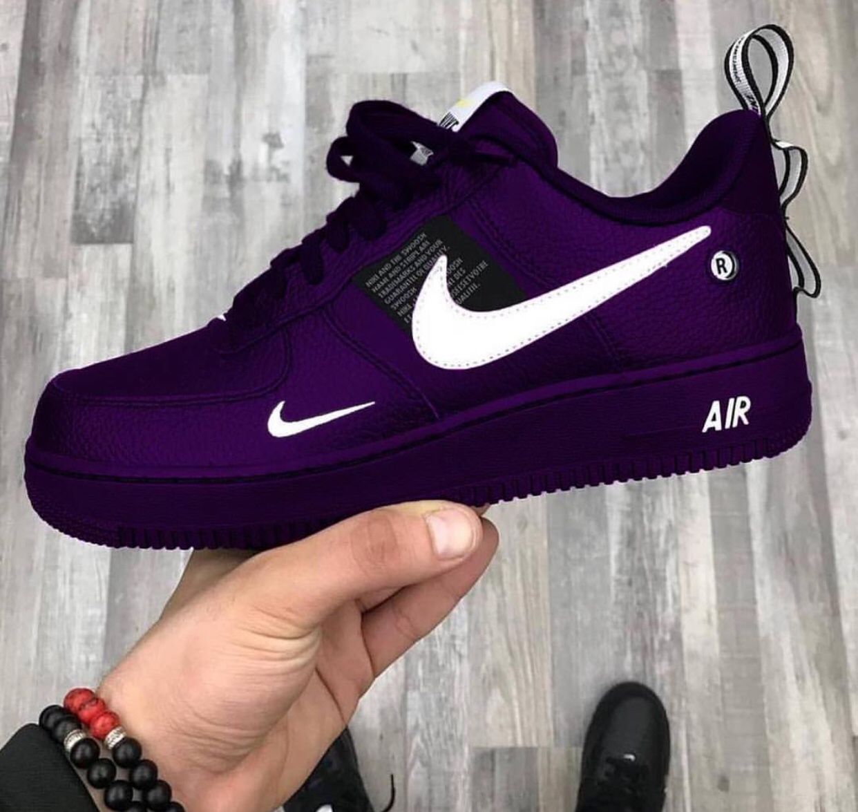 custom purple air force 1