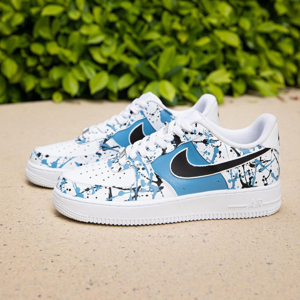 Black-Blue Splatters Custom Air Force 1