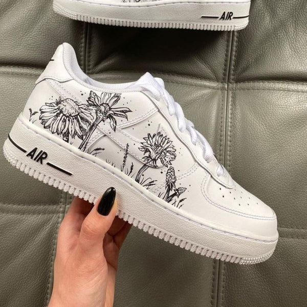 Sketch Sunflower Custom Air Force 1