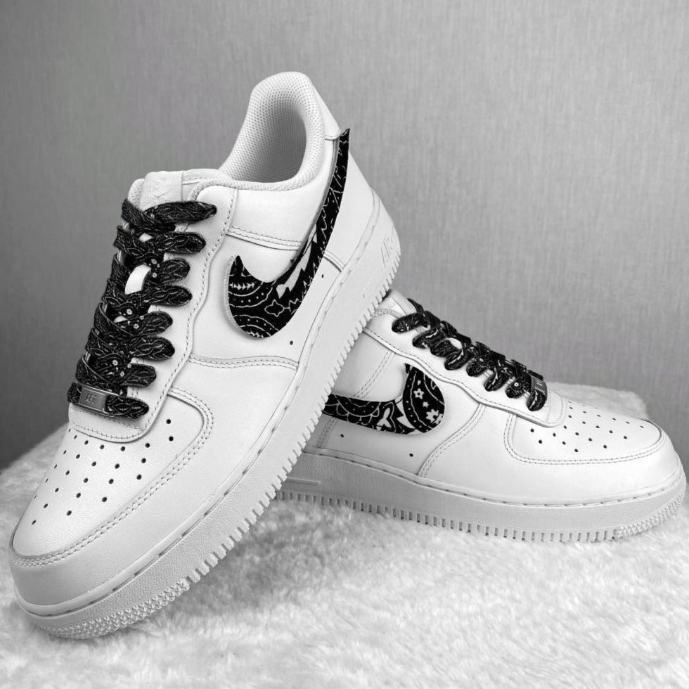 custom air force 1 red bandana