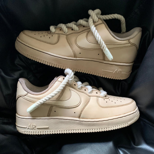 Custom Air Force 1 Beige Plain