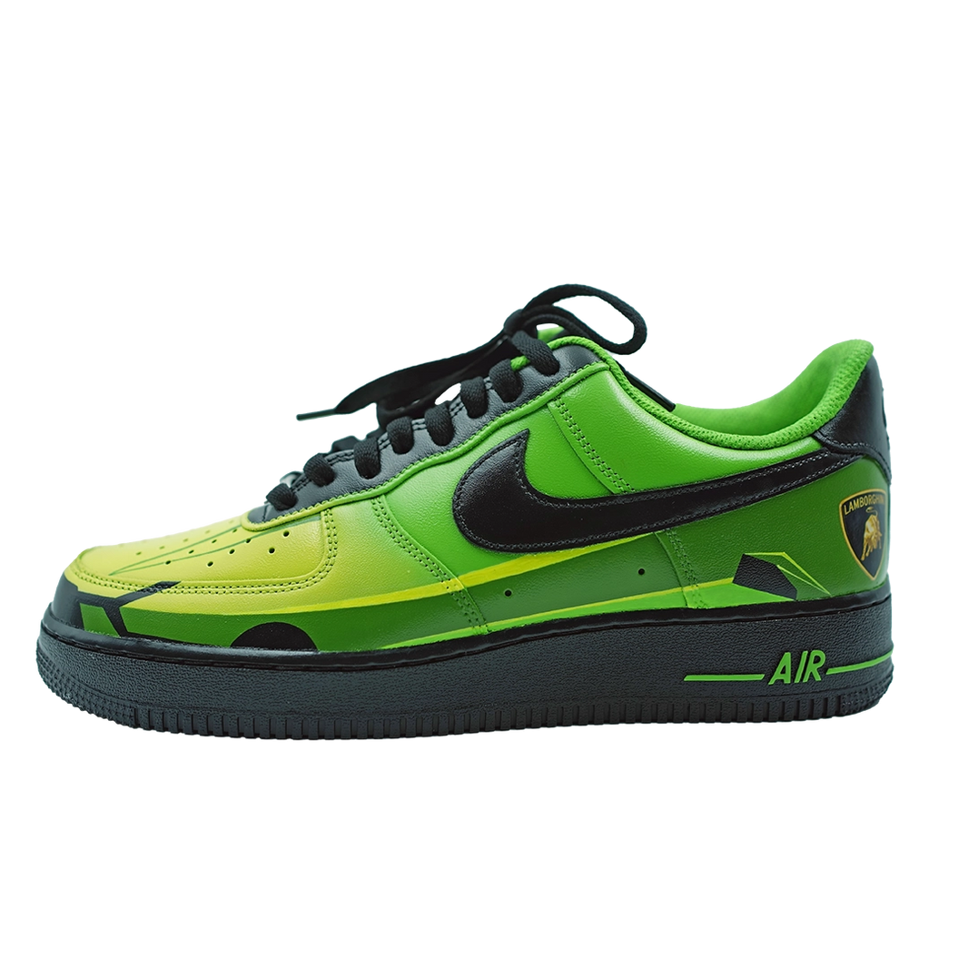 Custom Air Force 1 Green Lamborghini Pattern
