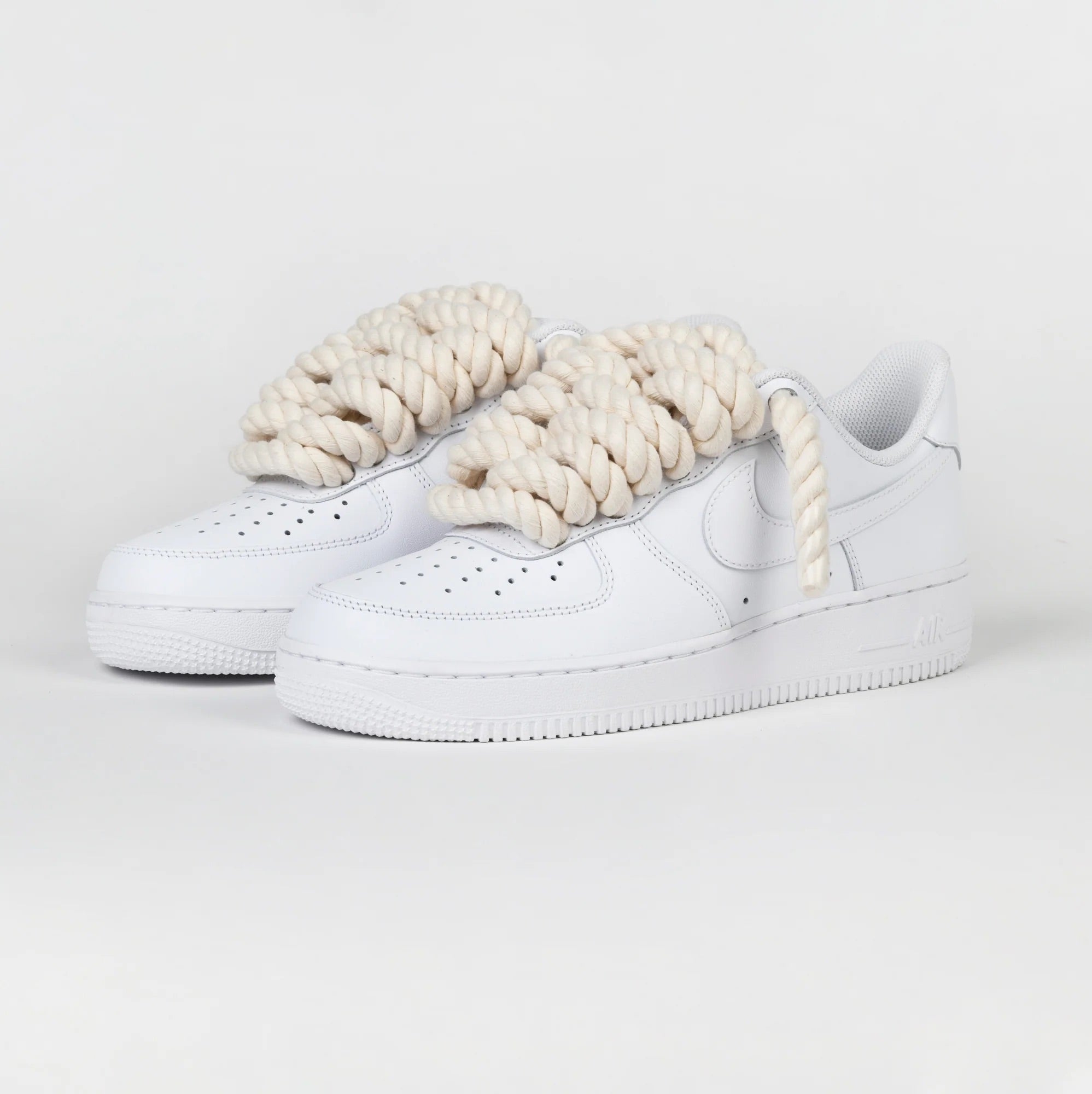 Custom Air Force 1 Light Beige Rope Design – Unite Custom