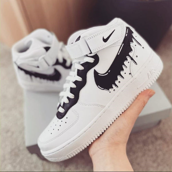 Black Drip Custom Air Force 1