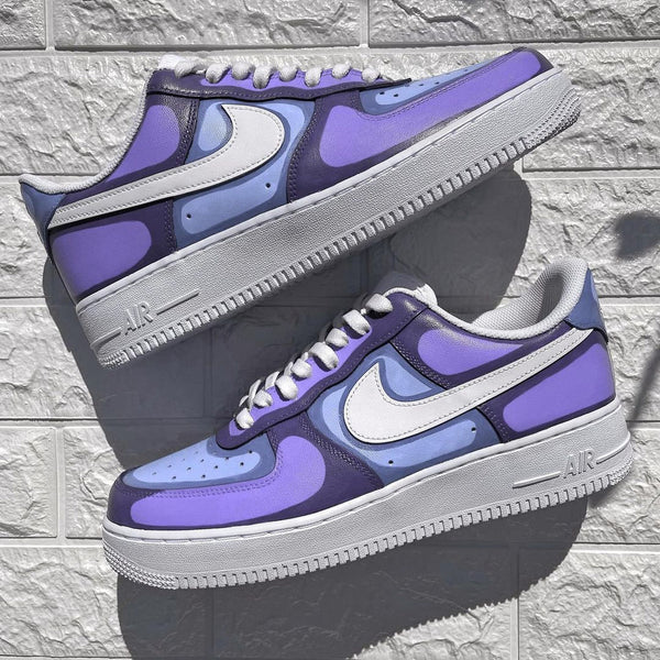 Custom Air Force 1 Purple Blue Grey