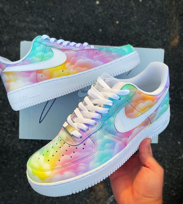 Custom Air Force 1 Rainbow Clouds