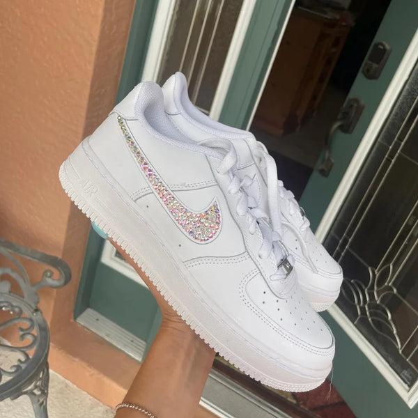 Custom Air Force 1 Rhinestones Swoosh