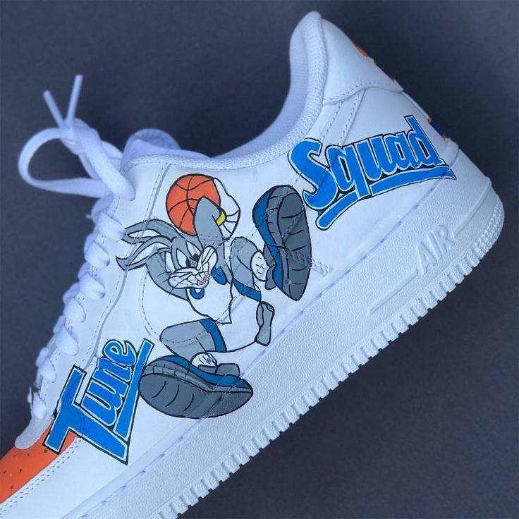 Custom Air Force 1 Tune Squad Orange Blue – Unite Custom