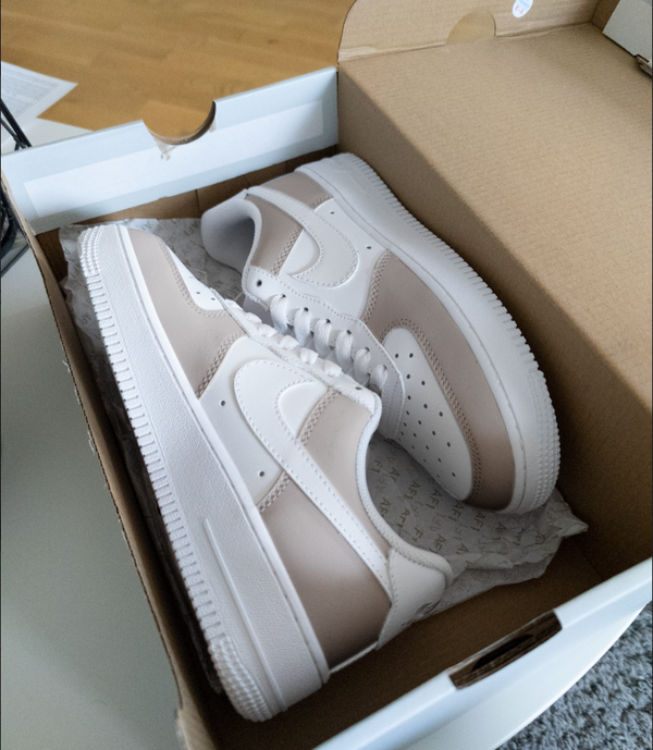 Custom Air Force 1 White Beige