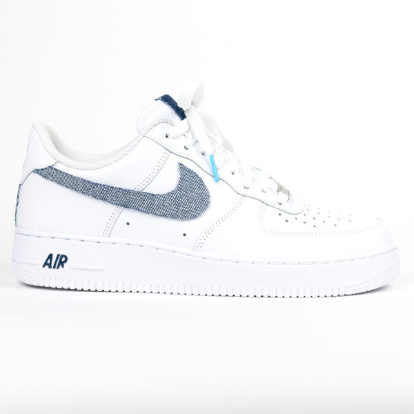 Custom Air Force 1 White Denim Material