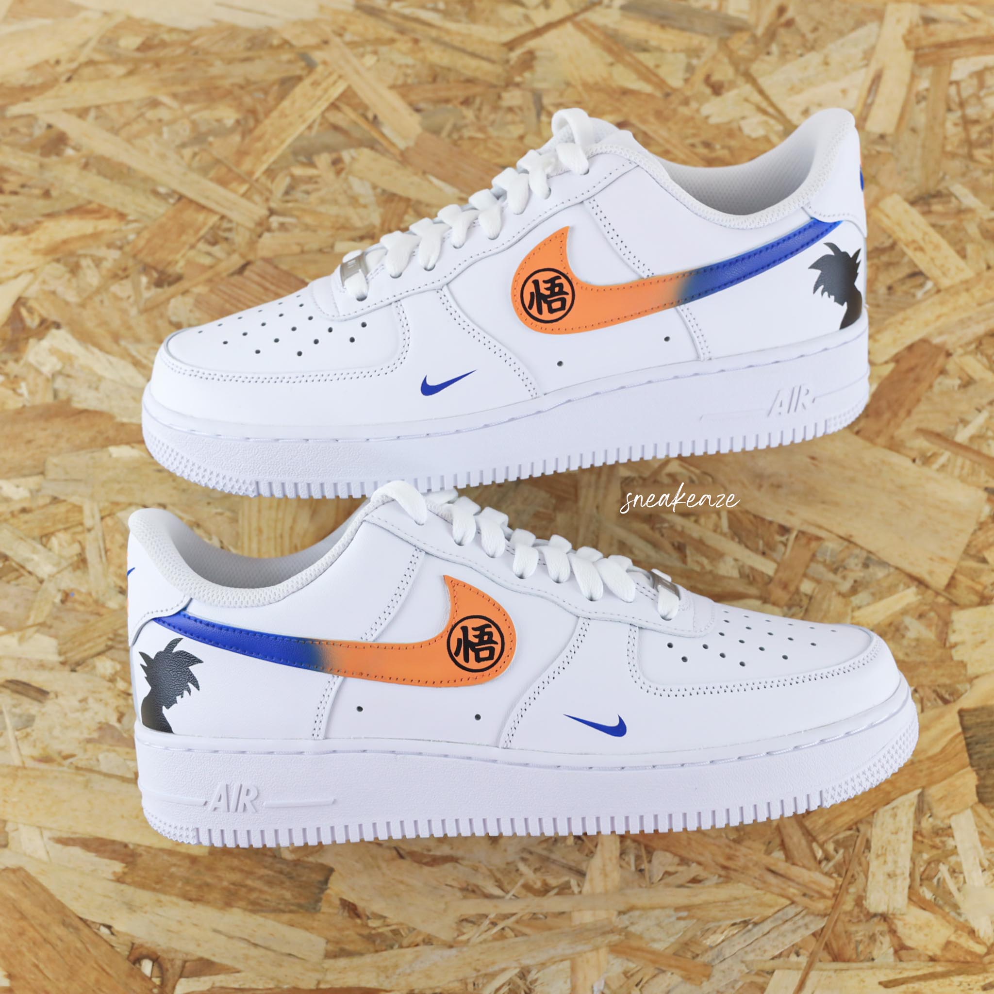 Custom Air Force 1 White Dragon - Ball Pattern