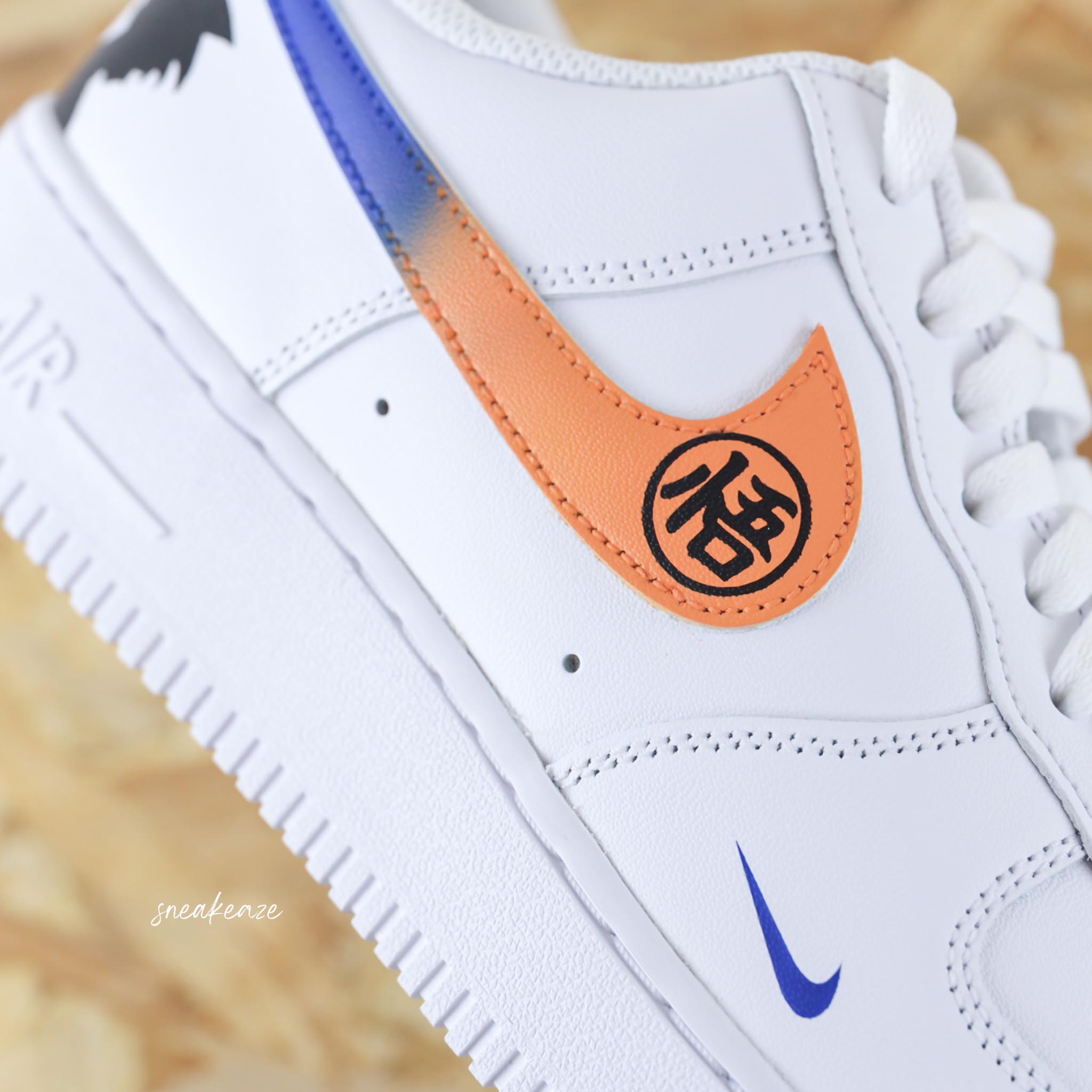 Custom Air Force 1 White Dragon - Ball Pattern