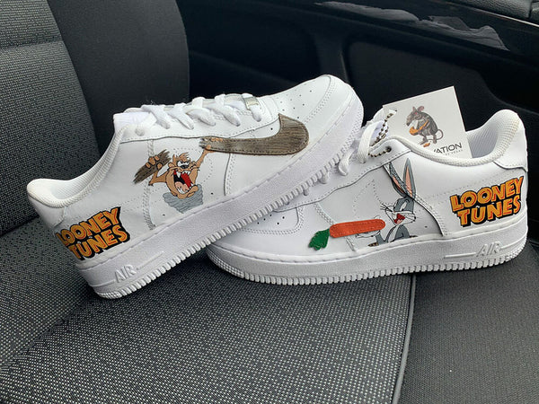 Custom Air Force 1 White Looney Tunes Design