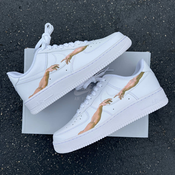 Custom Air Force 1 White The Creation of Adam Pattern