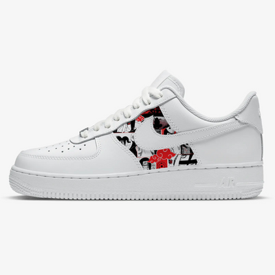 Custom Air Force 1 White With Naruto Graphic Patterns
