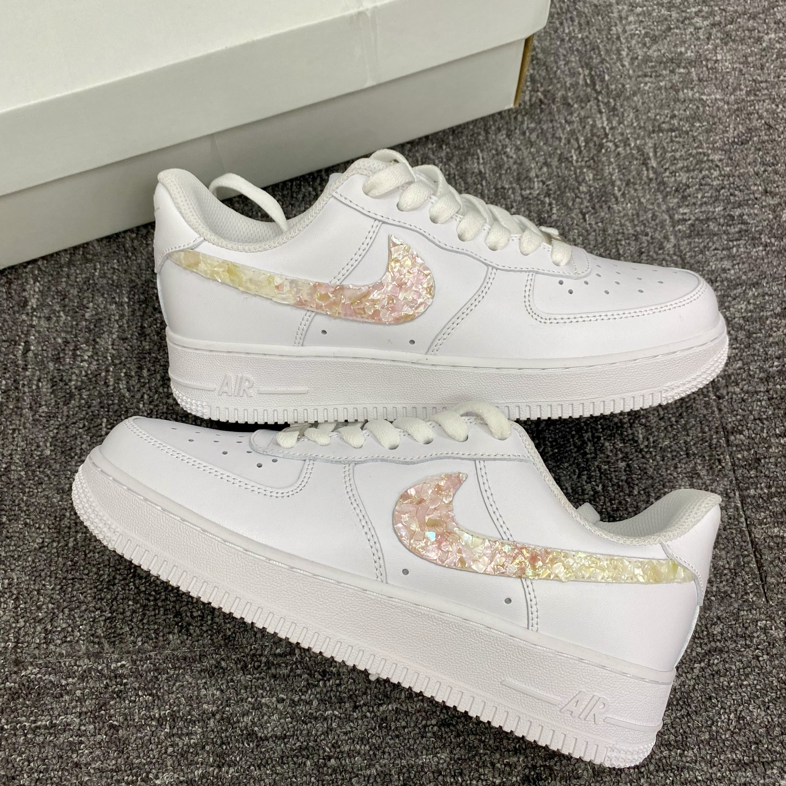 Custom Air Force 1 With Pink Mother-of-pearl Shards
