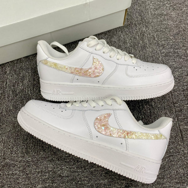 Custom Air Force 1 With Pink Mother-of-pearl Shards