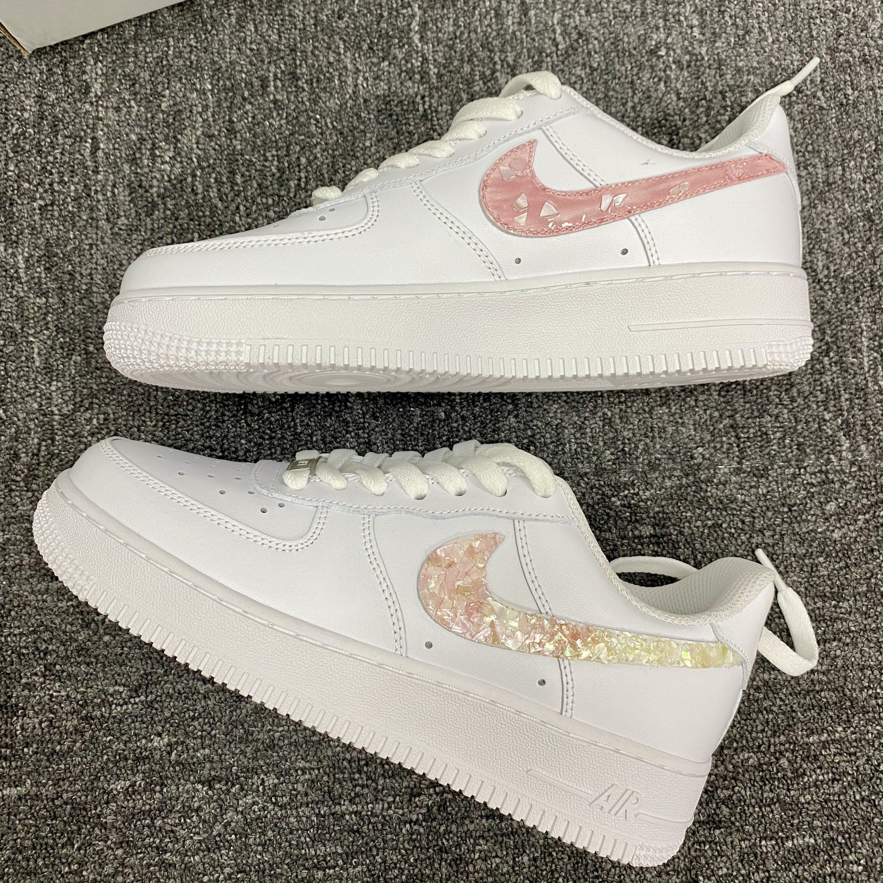 Custom Air Force 1 With Pink Mother-of-pearl Shards
