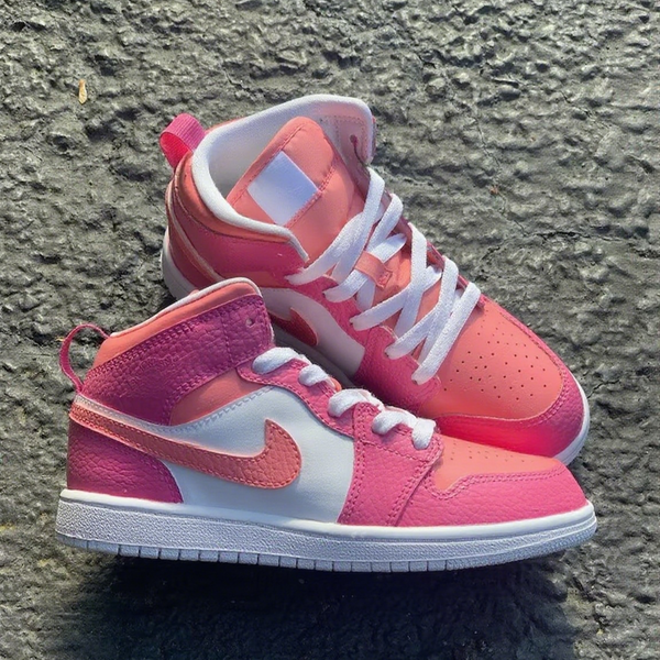Custom Air Jordan 1 Baby Pink White Color - Blocked