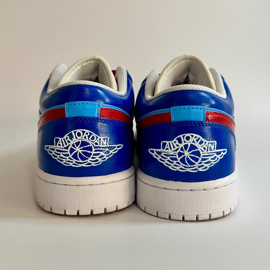 Custom Air Jordan 1 Blue Red Cubs Logo