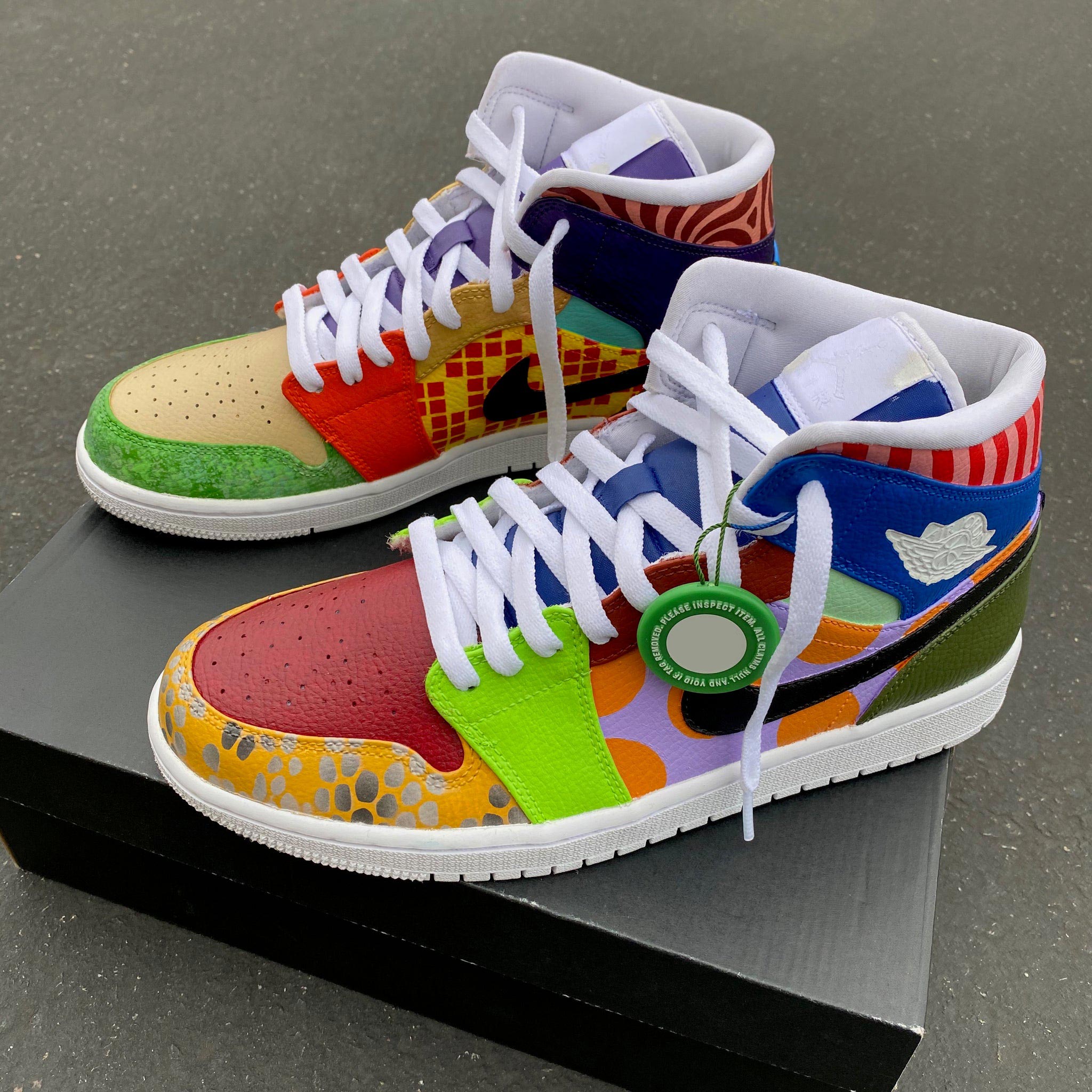 Jordan 1variant Custom Air Jordan 1 Multicolor With Various Patterns – Unite Custom