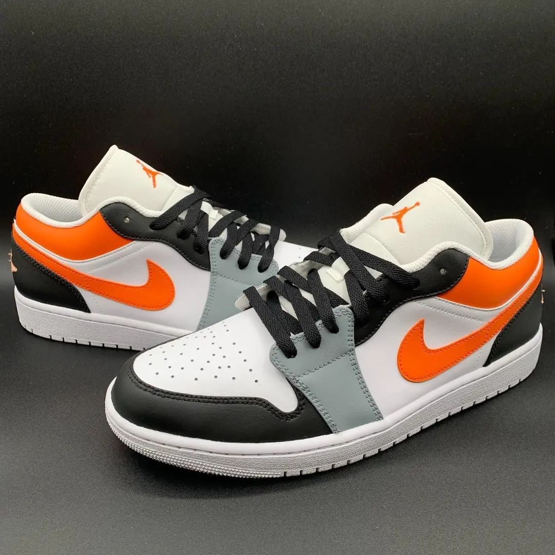Custom Air Jordan 1 Orange Black Colorblock – Unite Custom