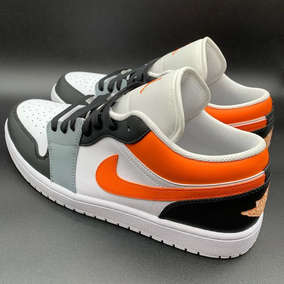 Custom Air Jordan 1 Orange Black Colorblock – Unite Custom