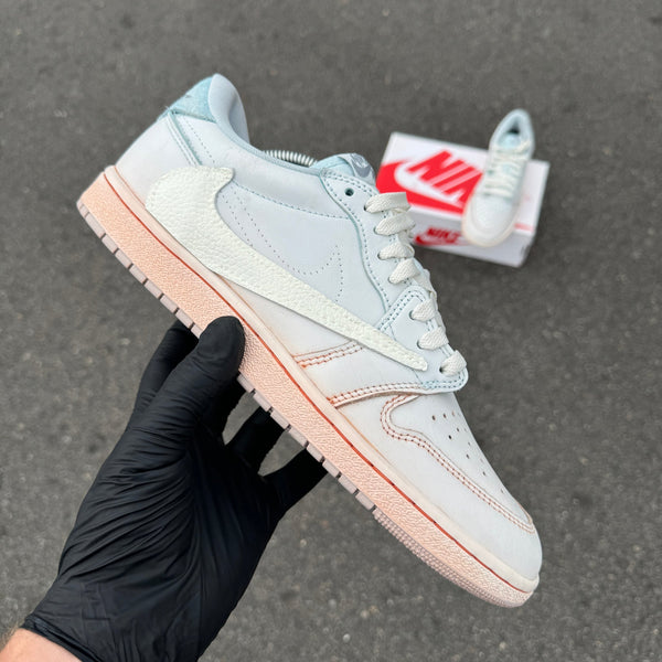 Custom Air Jordans X Travis Scott Light Blue