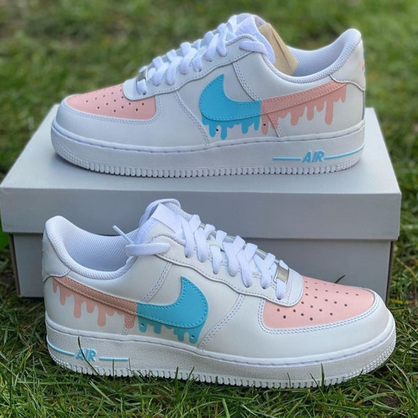 Pink-Blue Drip Custom Air Force 1