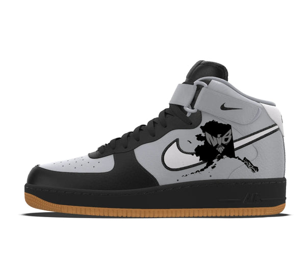 Gray White Black Custom Air Force 1 Mid DIY