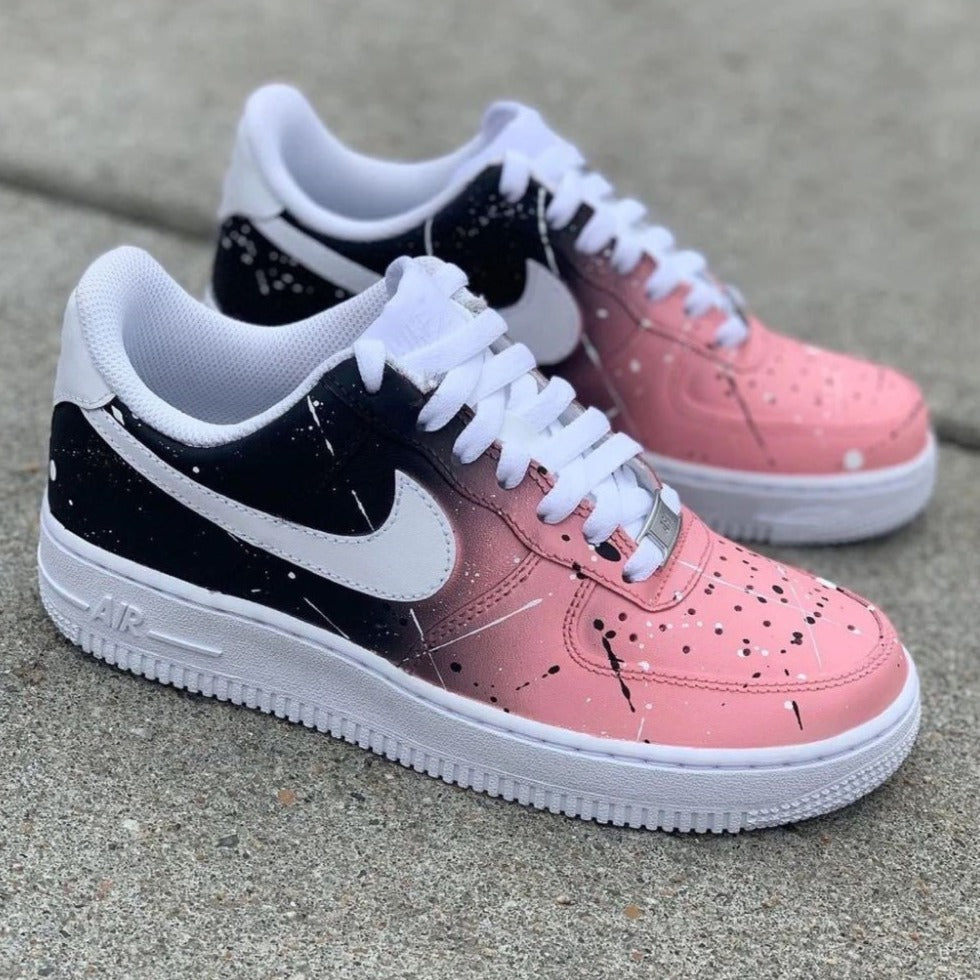 mens black and pink air force 1