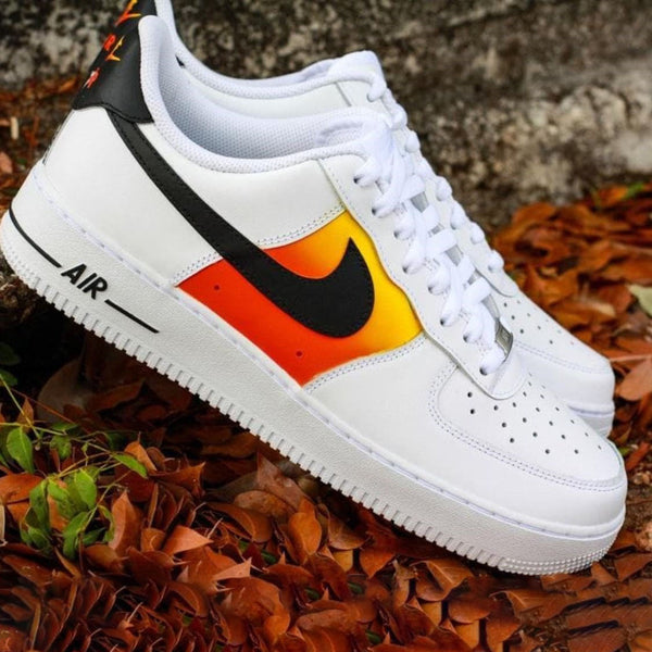 Black Orange Custom Air Force 1