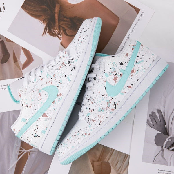 Mint Green Splatter  Custom Nike Dunk