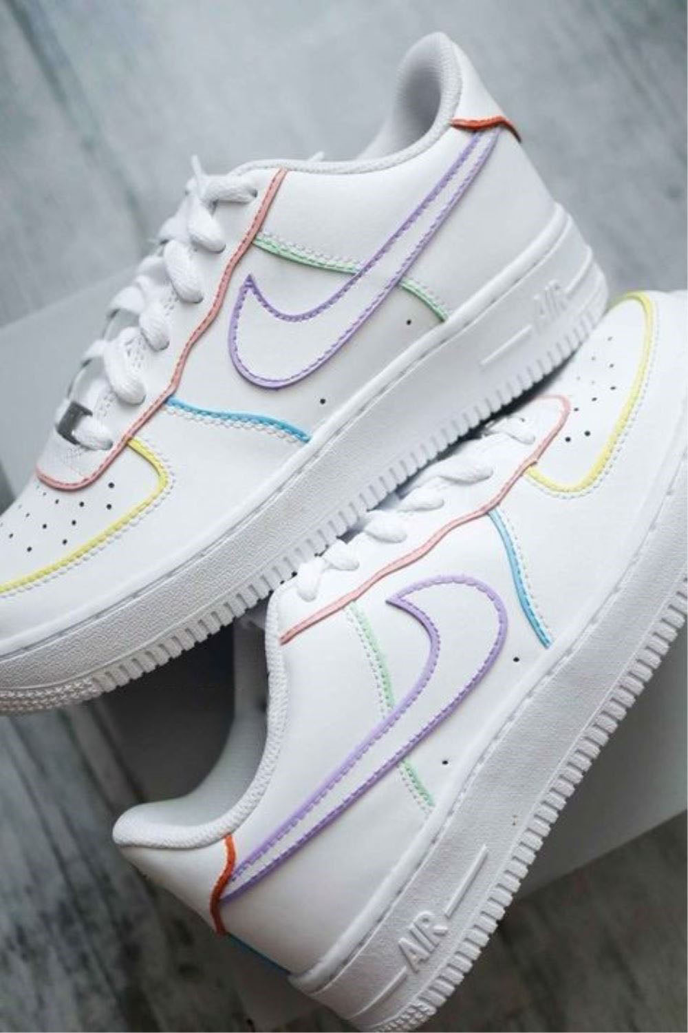 Candy-Color Lines Custom Air Force 1