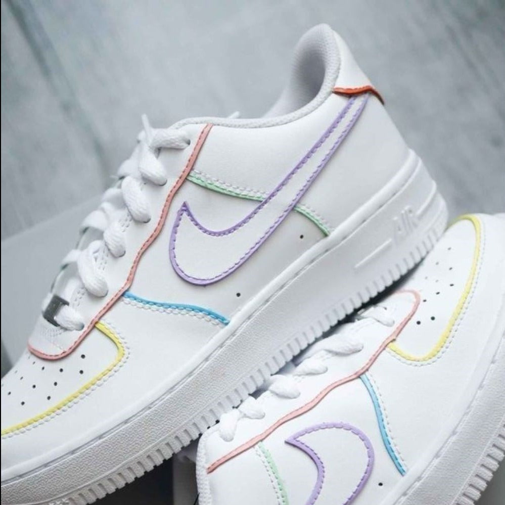 Candy-Color Lines Custom Air Force 1