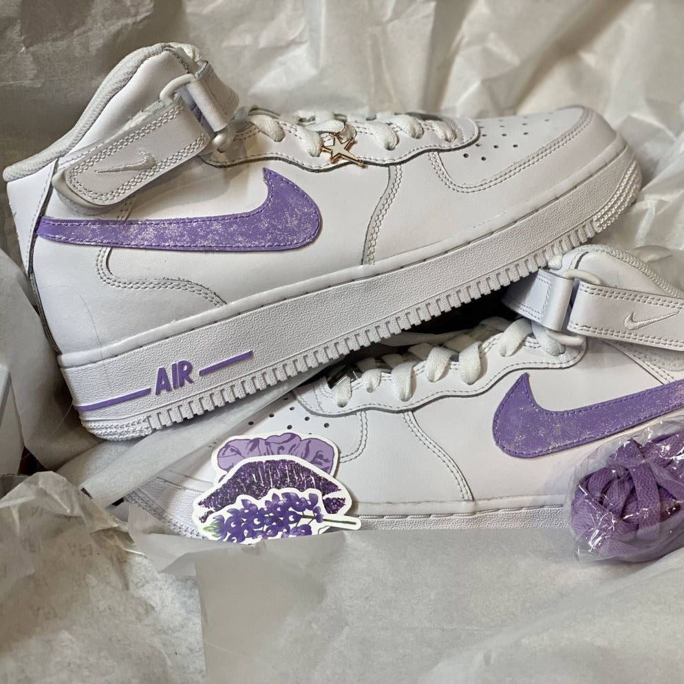 Purple Mid Custom Air Force 1