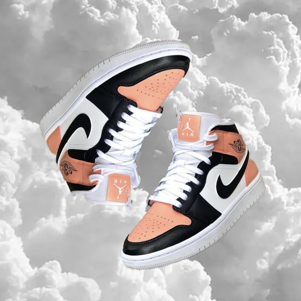 Custom Jordans Orange Black White