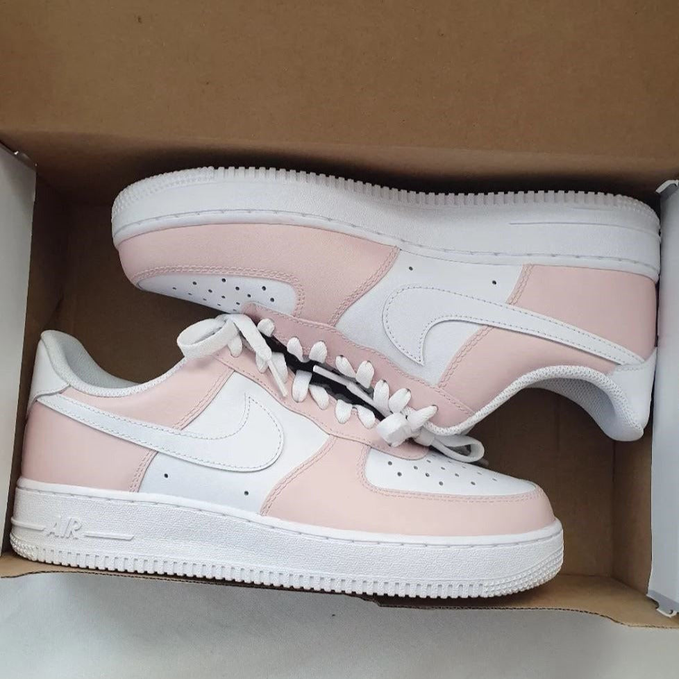 junior pink and white air force