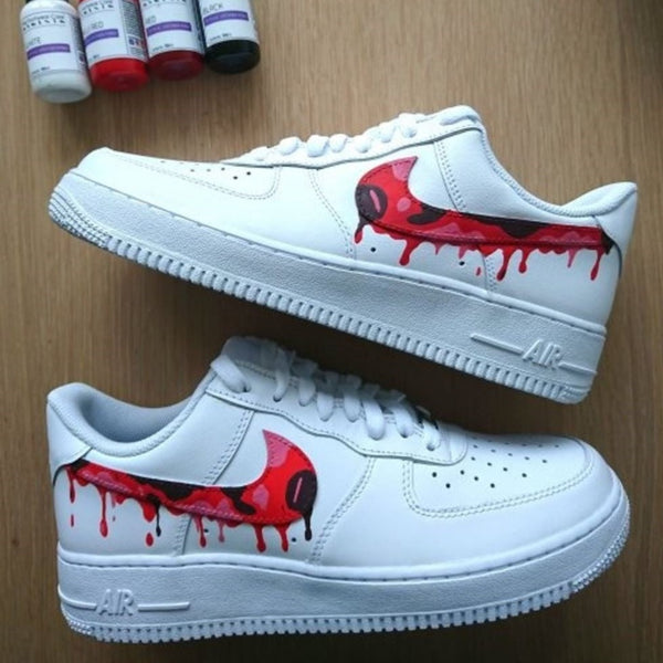 Red Spots Drip Custom Air Force 1