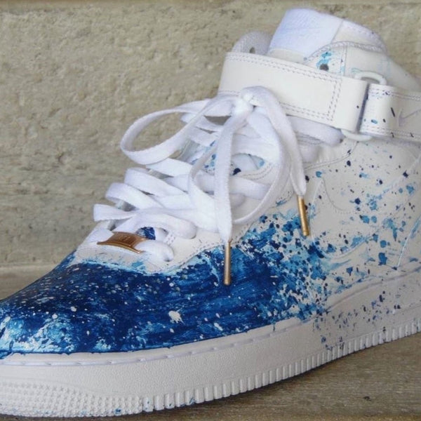 Blue Splatter Custom Air Force 1