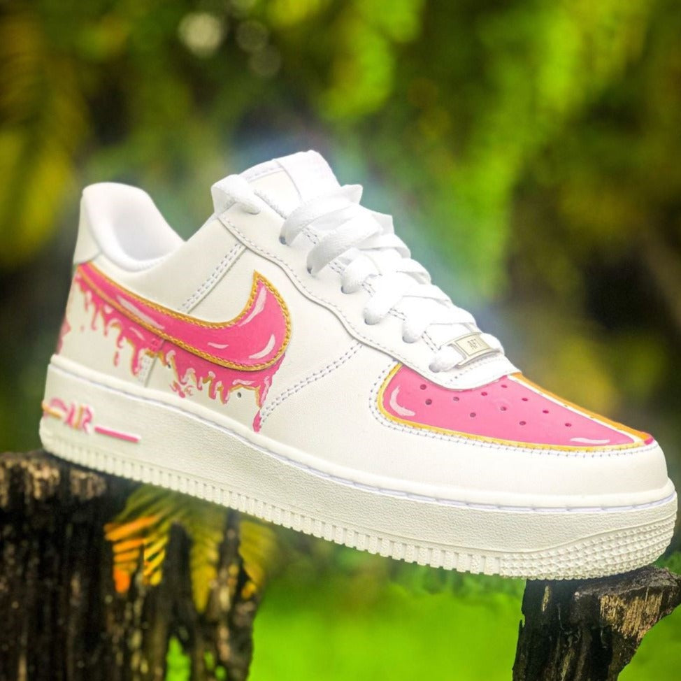 Pink and Gold Drip Custom Air Force 1
