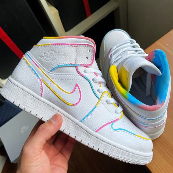 Colorful Line Custom Air Jordan 1