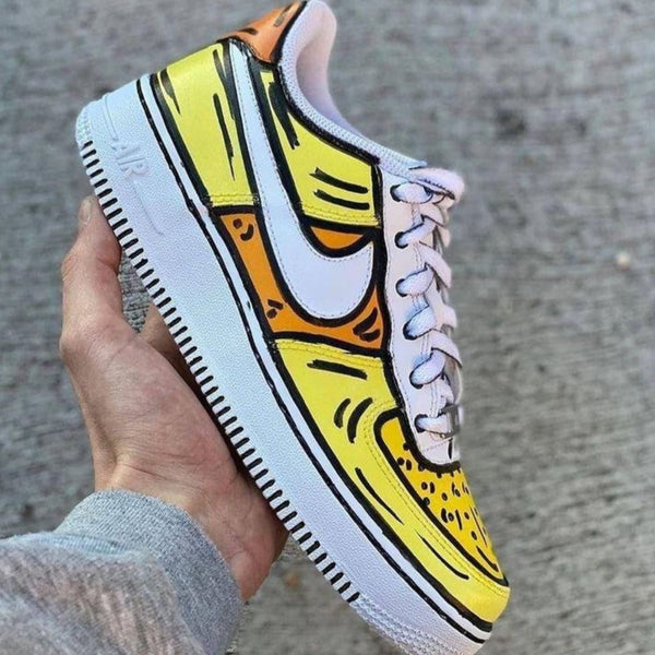 Lines Yellow Custom Air Force 1