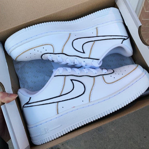Brown-Black Lines Custom Air Force 1