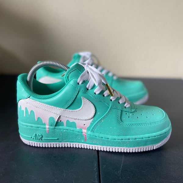 Green-White Drip Custom Air Force 1