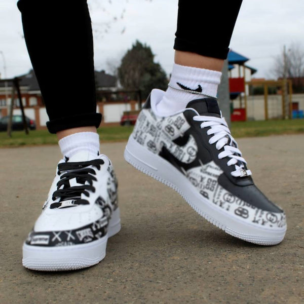 Black Doodle Custom Air Force 1