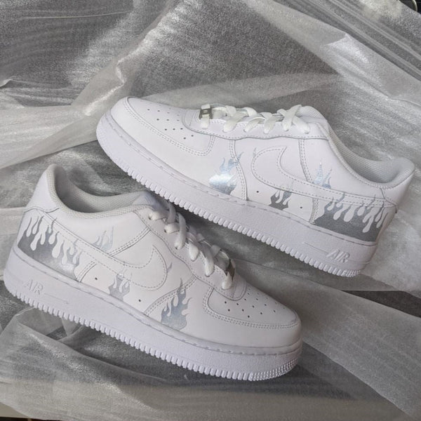 Reflective Flame Custom Air Force  1