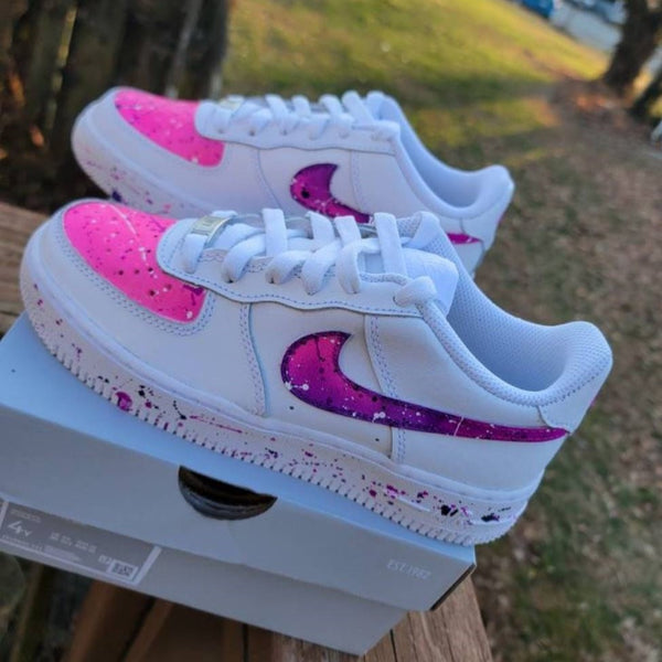 Pink Splatter Custom Air Force 1