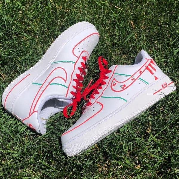 Cherry Drip Custom Air Force 1